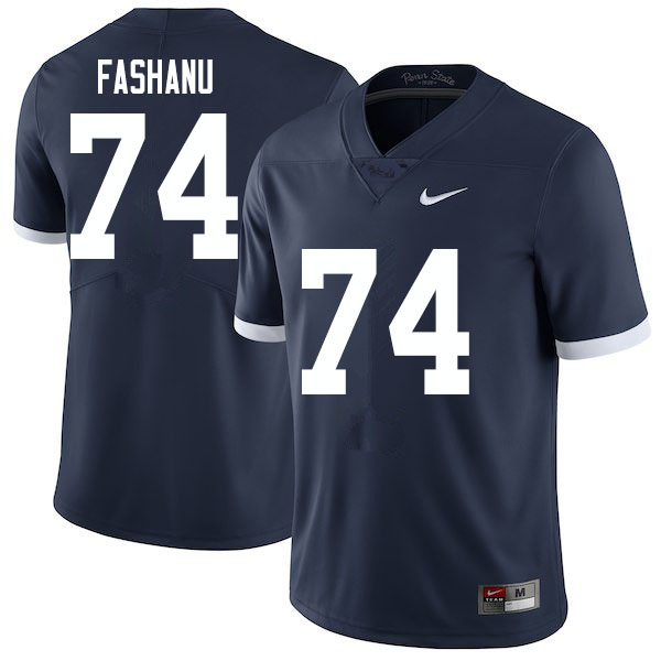 NCAA Nike Men's Penn State Nittany Lions Olu Fashanu #74 College Football Authentic Navy Stitched Jersey VTL3798VF